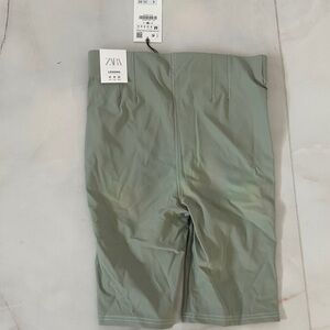 Zara Sage Green Cycling Shorts